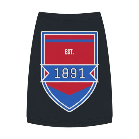 Delaware State 1891 Red & Blue Pet Tank Top — front view