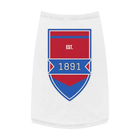 Delaware State 1891 Red & Blue Pet Tank Top — front view