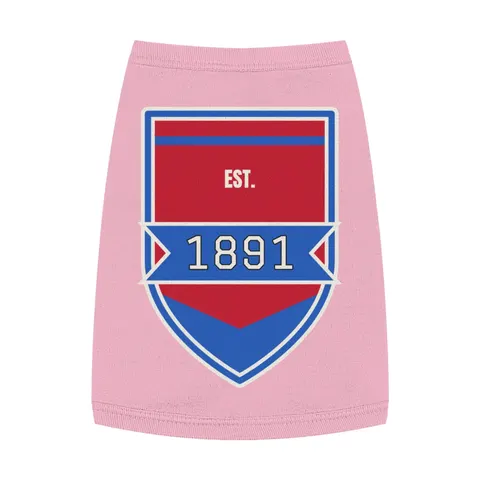 Delaware State 1891 Red & Blue Pet Tank Top — front view