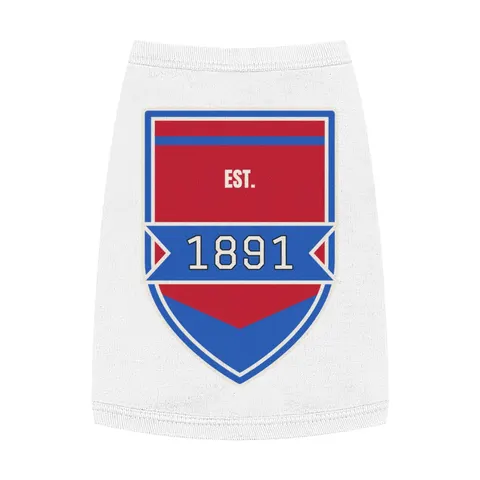 Delaware State 1891 Red & Blue Pet Tank Top — front view
