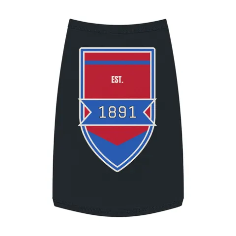 Delaware State 1891 Red & Blue Pet Tank Top — front view