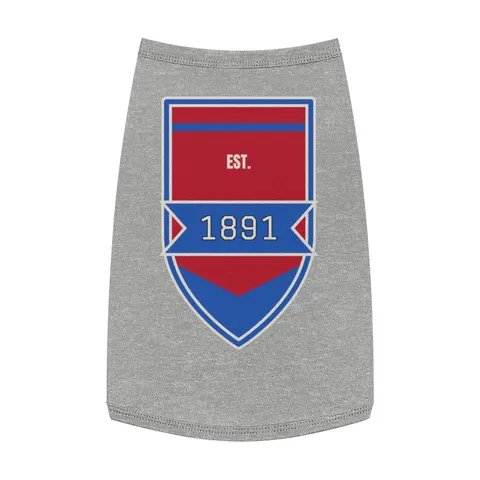Delaware State 1891 Red & Blue Pet Tank Top — front view