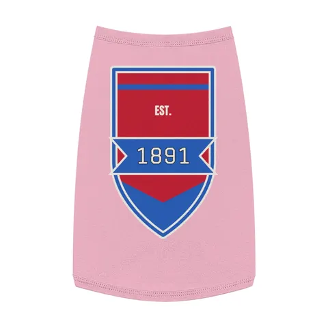 Delaware State 1891 Red & Blue Pet Tank Top — front view