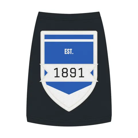 Elizabeth City State 1891 Blue & White Pet Tank Top — front view