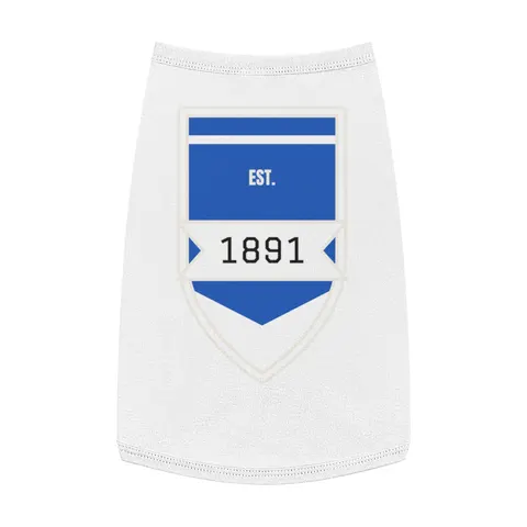 Elizabeth City State 1891 Blue & White Pet Tank Top — front view