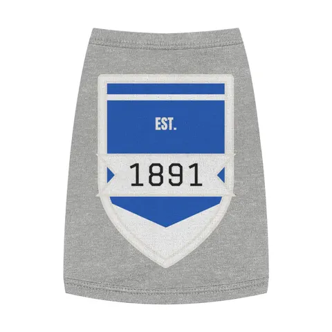 Elizabeth City State 1891 Blue & White Pet Tank Top — front view
