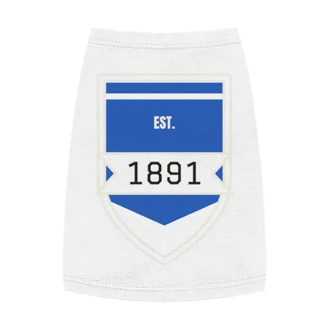 Elizabeth City State 1891 Blue & White Pet Tank Top — front view