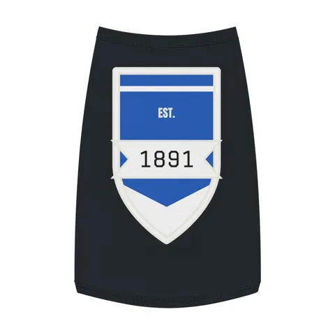 Elizabeth City State 1891 Blue & White Pet Tank Top — front view