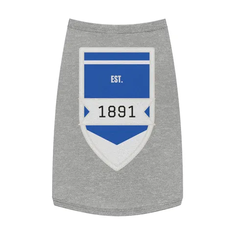 Elizabeth City State 1891 Blue & White Pet Tank Top — front view