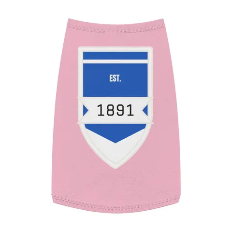 Elizabeth City State 1891 Blue & White Pet Tank Top — front view