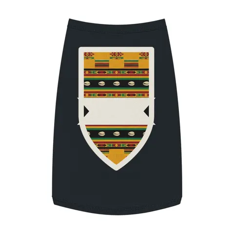 Faith Flag Afro-Spiritual Cowrie & Kente Pet Tank Top — front view