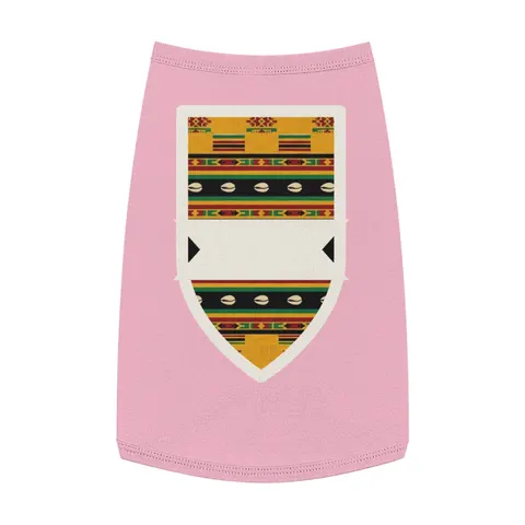 Faith Flag Afro-Spiritual Cowrie & Kente Pet Tank Top — front view