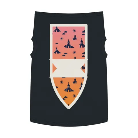 Faith Flag Black Church Sunrise Pet Tank Top — front view