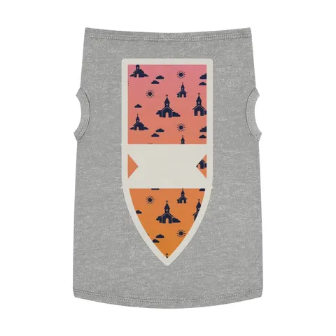 Faith Flag Black Church Sunrise Pet Tank Top — front view