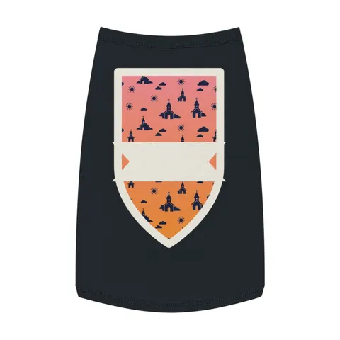 Faith Flag Black Church Sunrise Pet Tank Top — front view
