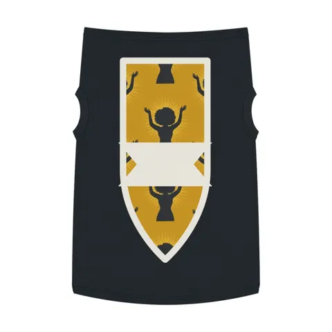 Faith Flag Black Woman in Praise Silhouette Pet Tank Top — front view