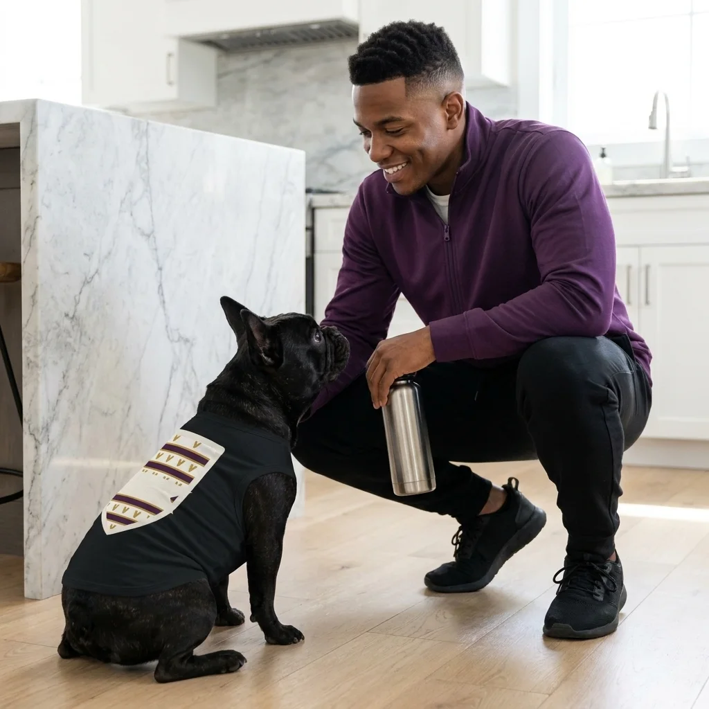 Faith Flag Choir Robes Color Block Pet Tank Top — lifestyle-owner view