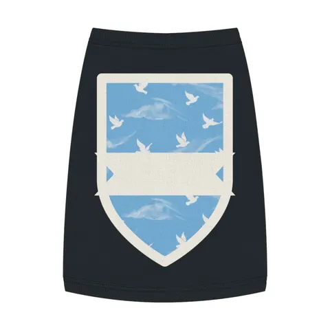 Faith Flag Dove on Sky Blue Pet Tank Top — front view