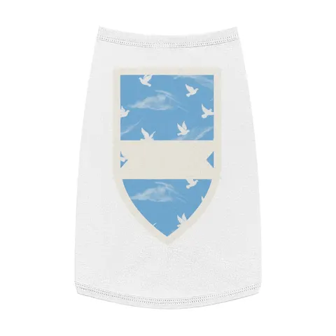 Faith Flag Dove on Sky Blue Pet Tank Top — front view
