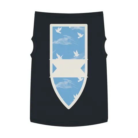 Faith Flag Dove on Sky Blue Pet Tank Top — front view