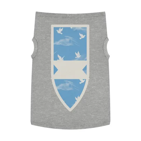 Faith Flag Dove on Sky Blue Pet Tank Top — front view