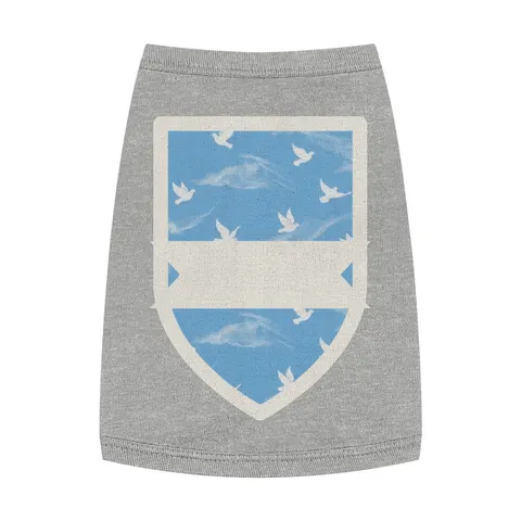 Faith Flag Dove on Sky Blue Pet Tank Top — front view