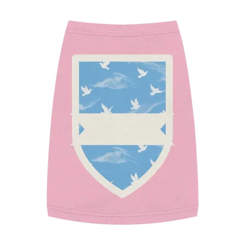 Faith Flag Dove on Sky Blue Pet Tank Top — front view