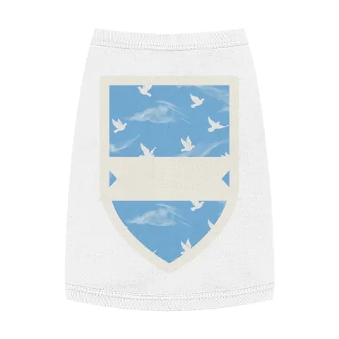 Faith Flag Dove on Sky Blue Pet Tank Top — front view