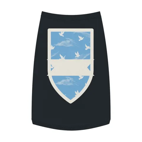 Faith Flag Dove on Sky Blue Pet Tank Top — front view