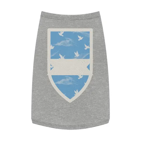 Faith Flag Dove on Sky Blue Pet Tank Top — front view