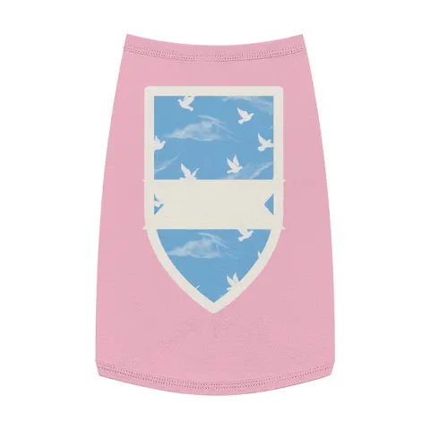Faith Flag Dove on Sky Blue Pet Tank Top — front view