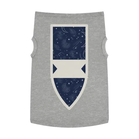 Faith Flag Crescent Moon Night Sky Pet Tank Top — front view