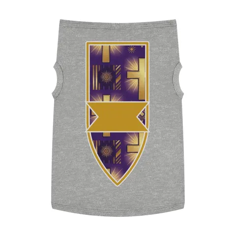 Faith Flag Praise Purple & Gold Cross Pet Tank Top — front view
