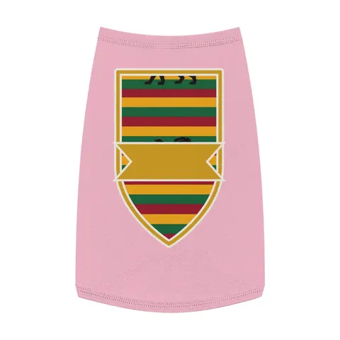 Rasta Flag Red Gold Green with Black Lion Pet Tank Top — front view