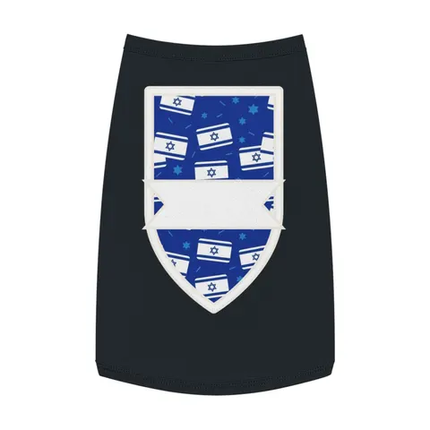 Faith Flag Blue & White Star Emblem Pet Tank Top — front view