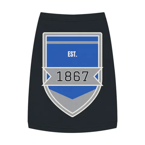 Fayetteville State 1867 Blue & Silver Pet Tank Top — front view