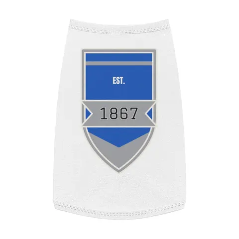Fayetteville State 1867 Blue & Silver Pet Tank Top — front view