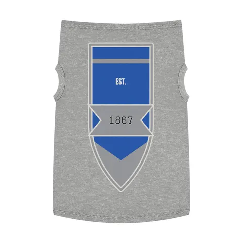 Fayetteville State 1867 Blue & Silver Pet Tank Top — front view