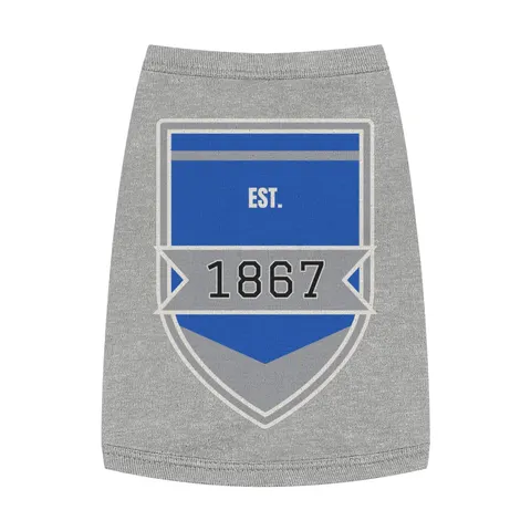 Fayetteville State 1867 Blue & Silver Pet Tank Top — front view