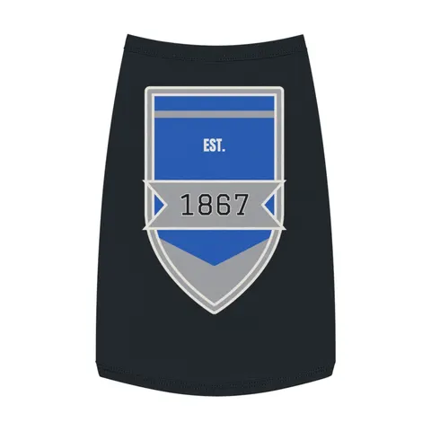 Fayetteville State 1867 Blue & Silver Pet Tank Top — front view