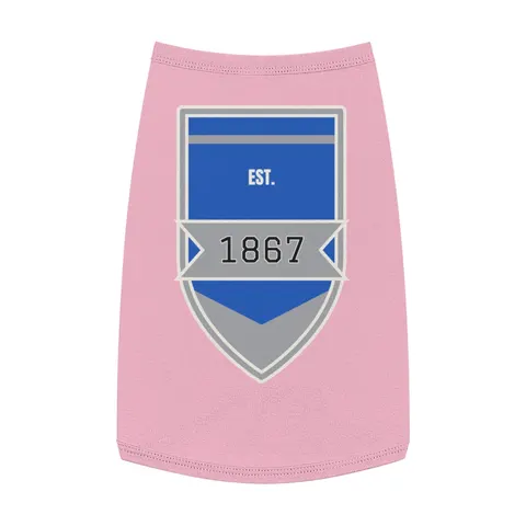 Fayetteville State 1867 Blue & Silver Pet Tank Top — front view