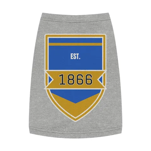 Fisk 1866 Blue & Gold Pet Tank Top — front view