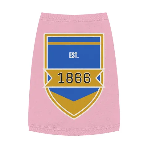 Fisk 1866 Blue & Gold Pet Tank Top — front view