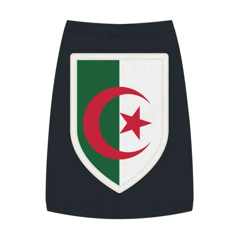 Algeria Green White Red Crescent Pet Tank Top — front view