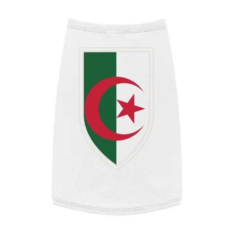 Algeria Green White Red Crescent Pet Tank Top — front view