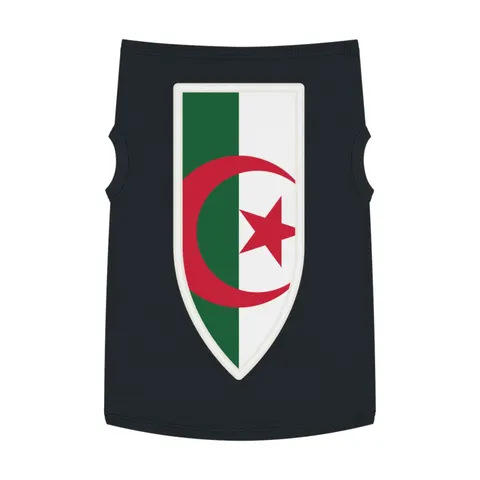 Algeria Green White Red Crescent Pet Tank Top — front view