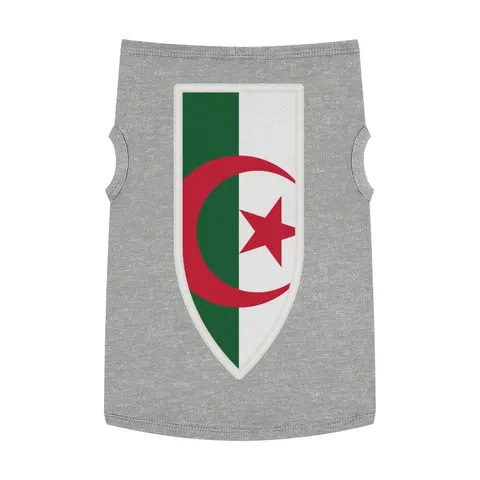 Algeria Green White Red Crescent Pet Tank Top — front view