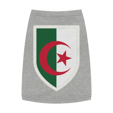 Algeria Green White Red Crescent Pet Tank Top — front view