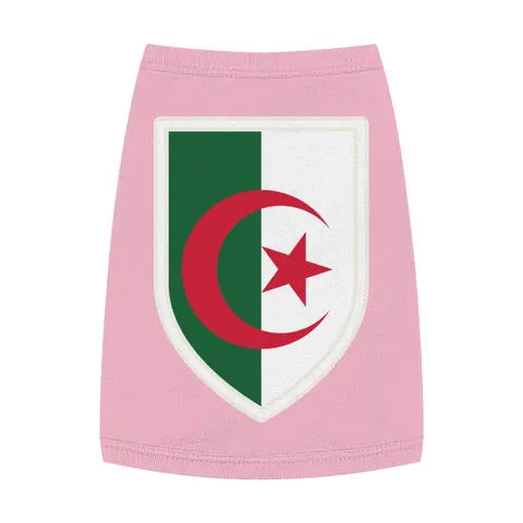 Algeria Green White Red Crescent Pet Tank Top — front view