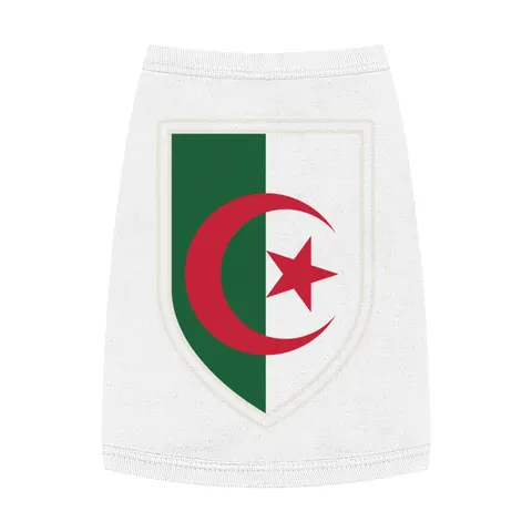 Algeria Green White Red Crescent Pet Tank Top — front view